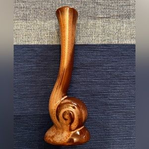 Vintage Frankoma Pottery Snail Vase, Bud Vase, 6 1/4” Height, 2.25” Base